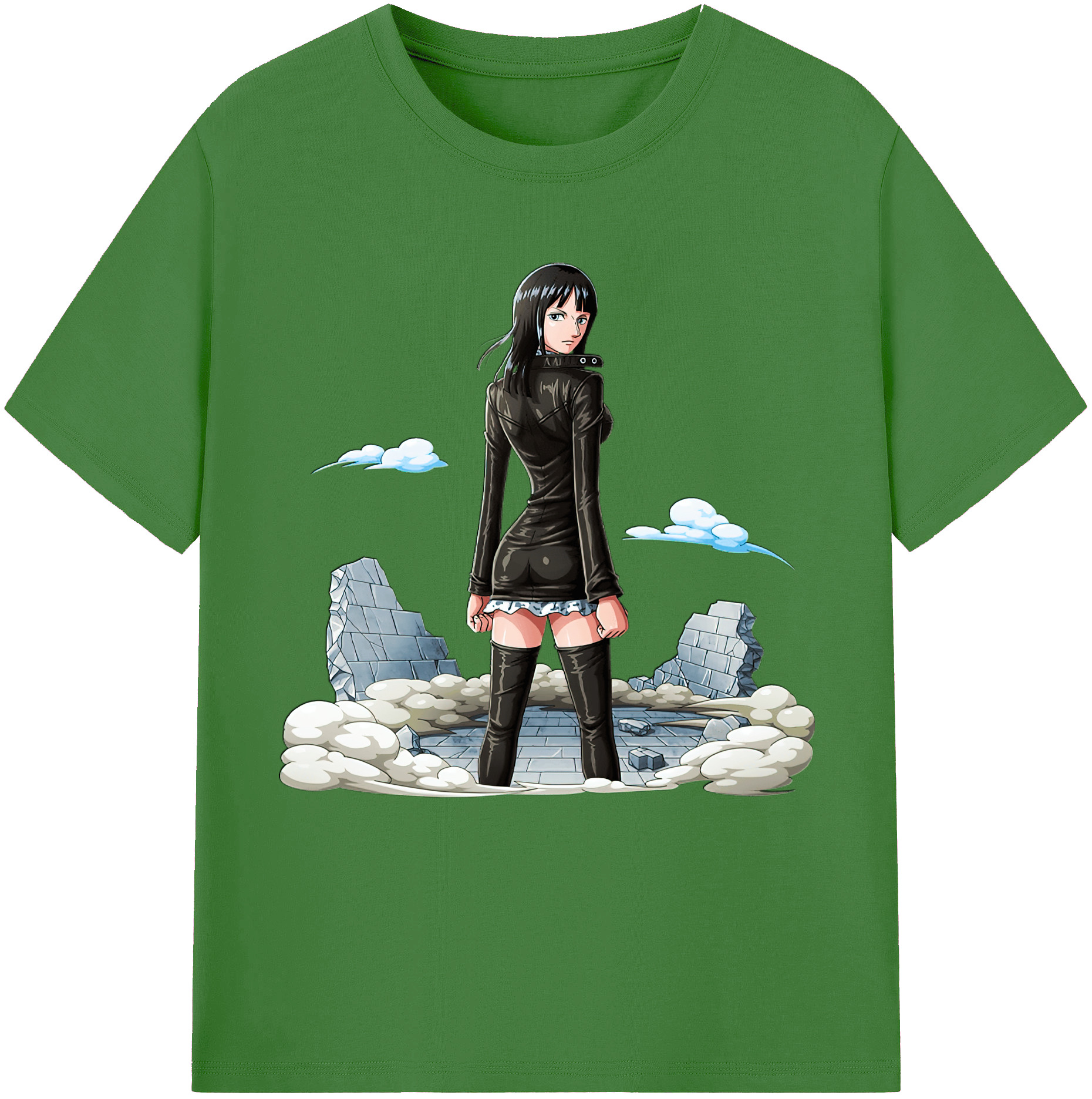 ワンピース ニコ・ロビン ONE PIECE Nico Robin レディースカジュアルプリントTシャツ（綿100％）